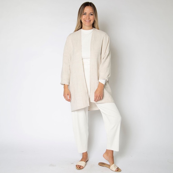 Hackwith Design House Easy Jacket White 100% Cotton Size 26 28 - Picture 6 of 9